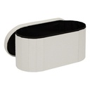 Pouf pliant double Fink 76 x 38 cm bouclette blanc