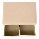 Pouf pliant 4 tiroirs bouclette Ezzio L. 40 x P. 38 x H. 50 cm