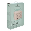 Pouf pliant 4 tiroirs bouclette Ezzio L. 40 x P. 38 x H. 50 cm