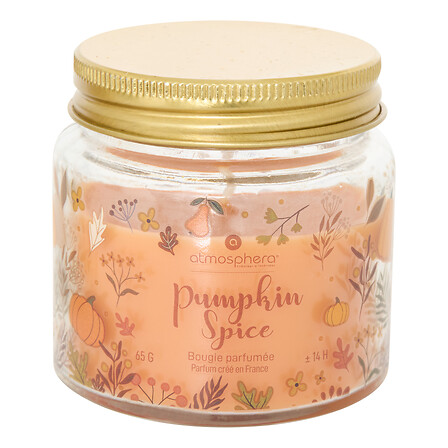 Bougie parfumée Atmosphera Potiron Épicé 65g – 14h