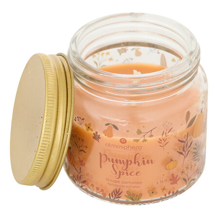 Bougie parfumée Atmosphera Potiron Épicé 65g – 14h