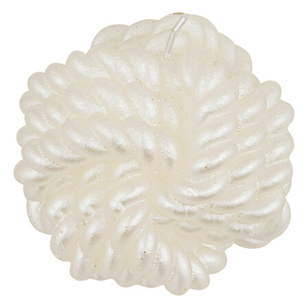 Atmosphera Bougie Déco Pelote Satin Dorée 186g