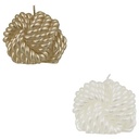 Atmosphera Bougie Déco Pelote Satin Dorée 186g