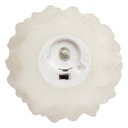 Bougie LED Atmosphera pomme de pin blanche pailletée 13 cm