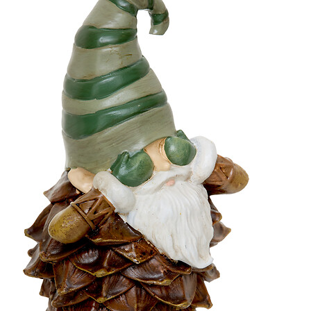 Atmosphera Sujet Gnome Pomme de Pin Résine à Suspendre Vert 10cm