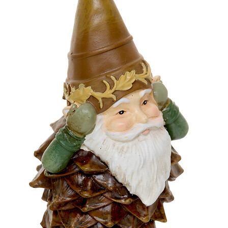 Atmosphera Sujet Gnome Pomme de Pin Résine à Suspendre Vert 10cm