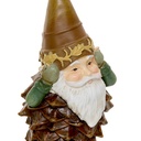 Atmosphera Sujet Gnome Pomme de Pin Résine à Suspendre Vert 10cm
