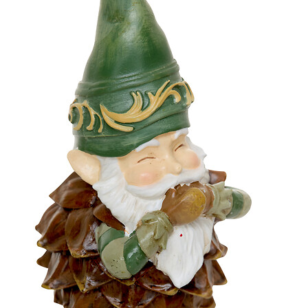 Atmosphera Sujet Gnome Pomme de Pin Résine à Suspendre Vert 10cm