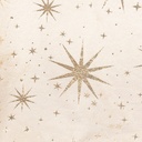Atmosphera Pochon Décoratif Ivoire Étoiles Dorées 50x70 cm