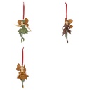 Atmosphera Ornement Fée Fleurs 12cm Résine Verte Pailletée