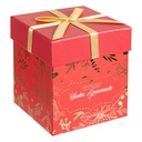 Atmosphera Bougie Parfumée Tonka Gourmande Rouge Verre 8x10cm 210g