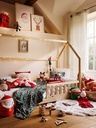 Atmosphera Coussin Déco Noël Lettre Père Noël Rouge Blanc 50x30 cm