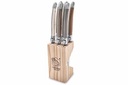 Laguiole Premium Line Treasure Coffret 6 Couteaux Steak Dentelés Multicolores
