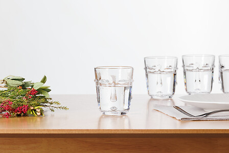 Gobelet bas Visage 30 cl verre transparent