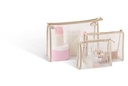 Lot de 3 trousses de voyage PVC transparent assorti
