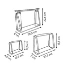 Lot de 3 trousses de voyage PVC transparent assorti