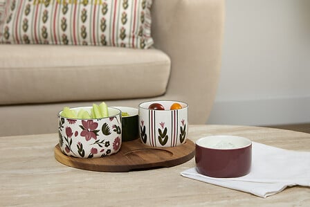 Set apéritif Mona 5 pièces plateau acacia