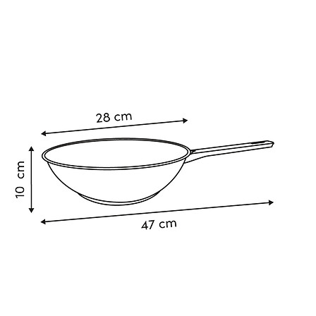 Wok inox Brillance diam 28 cm