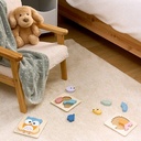 Jeu puzzle éveil Soan 12 x 12 cm bois assorti