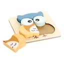 Jeu puzzle éveil Soan 12 x 12 cm bois assorti