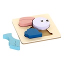 Jeu puzzle éveil Soan 12 x 12 cm bois assorti