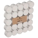 BOUGIES CHAUFFE PLAT - 50 PIÈCES - BLANC - D3.7CM