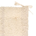 Galette de chaise Beryl 38 x 38 cm bouclette beige lin