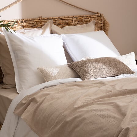 Coussin bouclette Soana 30 x 50 cm ivoire