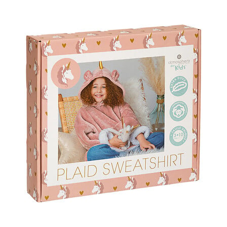 Plaid sweat licorne flanelle