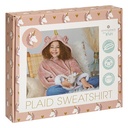 Plaid sweat licorne flanelle