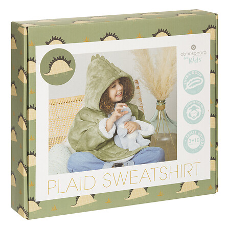 Plaid sweat dino flanelle