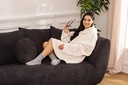 Plaid sweat bouclette ivoire