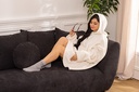 Plaid sweat bouclette ivoire