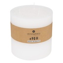Bougie ronde Olia 14 x 14 cm blanc