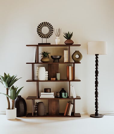 Déco à poser Nyero haut 47 cm bois