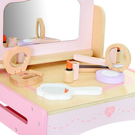 Jeu Liam coiffeuse de table et accessoires bois