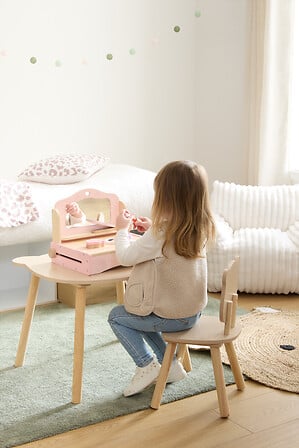 Jeu Liam coiffeuse de table et accessoires bois