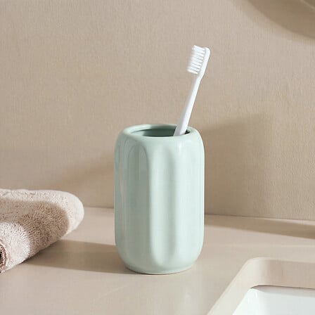 Pot à brosse à dents 5Five Suny Colorama Céramique Vert Céladon Ø8cm