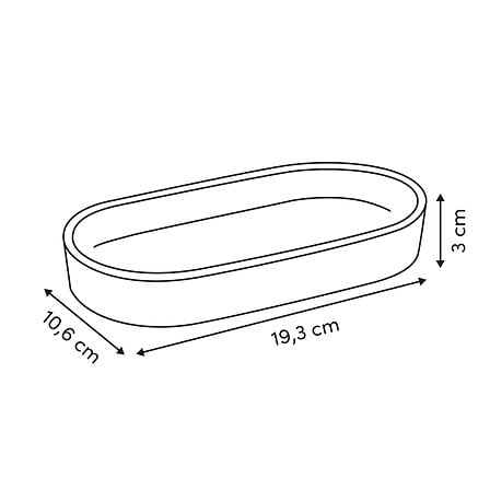 Plateau Ovale 5Five en Silicone Bleu pour Rangement & Décoration