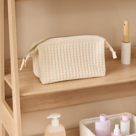5Five Trousse de Toilette Waffle Coton Beige