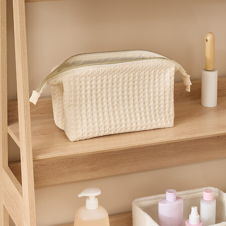 5Five Trousse de Toilette Waffle Coton Beige