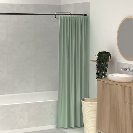 5Five Rideau de Douche Colorama Vert Céladon 180x200 cm
