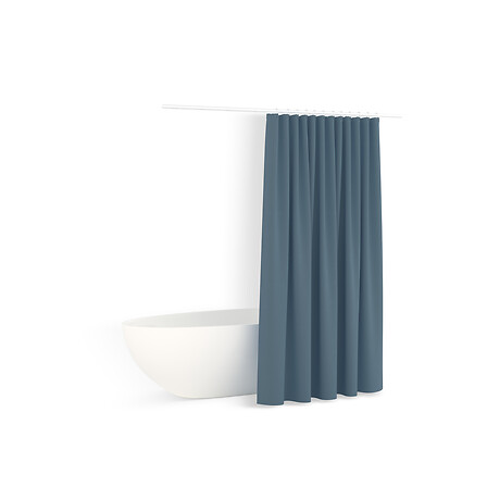 5Five Rideau de douche Colorama Bleu Turquoise Polyester 180x200 cm