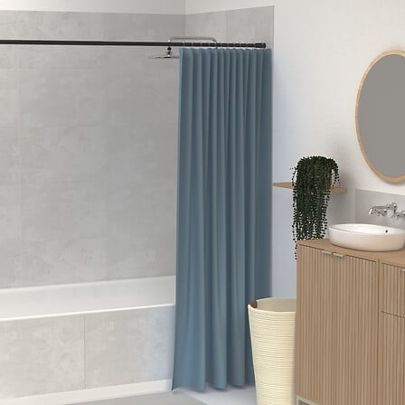 5Five Rideau de douche Colorama Bleu Turquoise Polyester 180x200 cm