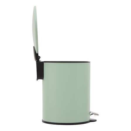 5Five Poubelle à pédale Colors 3L métal vert céladon fermeture douce