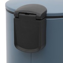 5Five Poubelle à Pédale Fermeture Douce Métal Bleu 3 Litres
