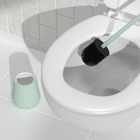 5Five Brosse WC Colors Caoutchouc Vert Céladon
