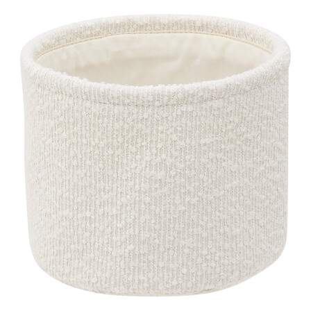 5Five Simply Smart Lot de 3 Paniers Rangement Bouclette Polyester Blanc