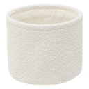 5Five Simply Smart Lot de 3 Paniers Rangement Bouclette Polyester Blanc