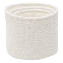 5Five Simply Smart Lot de 3 Paniers Rangement Bouclette Polyester Blanc